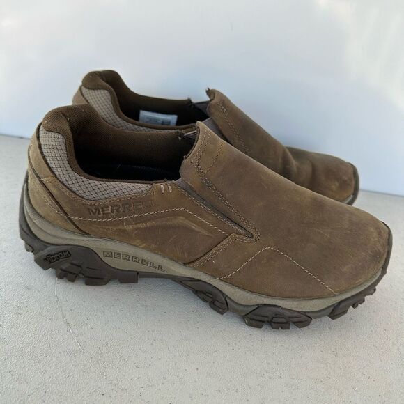 Merrell J91835 MOAB Adventure Moc Slip-On Shoes Men's Size 8M Dark Earth - Picture 2 of 8